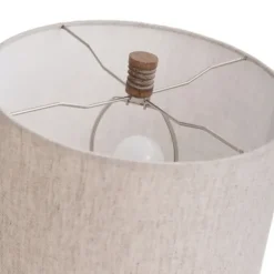 Brown Ribbed Wood Finish Table Lamp-Kirkland's Home Outlet