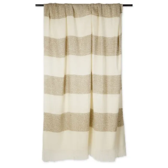 Brown Rugby Stripe Fringe Throw-Kirkland's Home Cheap