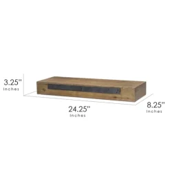 Brown Rustic Floating Wooden Shelf-Kirkland's Home Hot