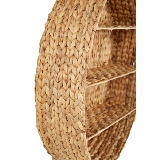 Brown Sea Grass Woven Round Wall Shelf-Kirkland's Home Sale
