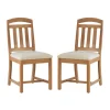Brown Slatted Upholstered Dining Chairs, Set Of 2-Kirkland's Home Store