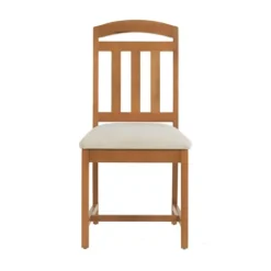 Brown Slatted Upholstered Dining Chairs, Set Of 2-Kirkland's Home Store