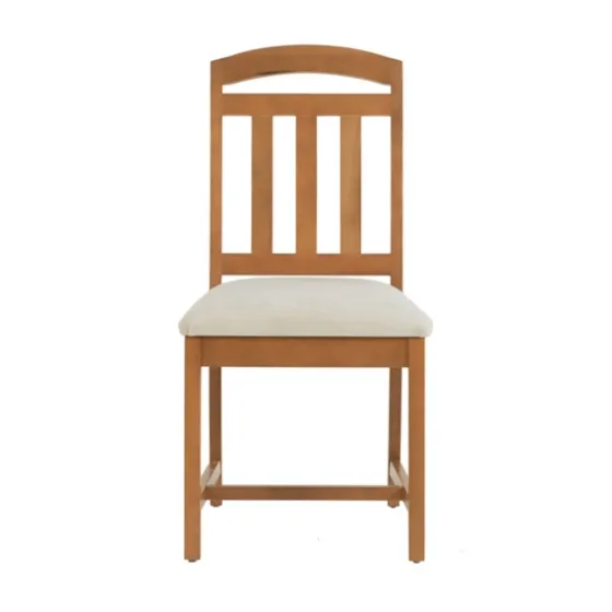 Brown Slatted Upholstered Dining Chairs, Set Of 2-Kirkland's Home Store