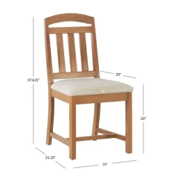 Brown Slatted Upholstered Dining Chairs, Set Of 2-Kirkland's Home Store