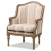 Brown Striped Upholstered Accent Chair-Kirkland's Home Shop