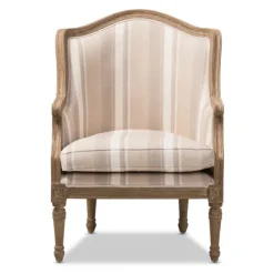 Brown Striped Upholstered Accent Chair-Kirkland's Home Shop