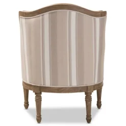 Brown Striped Upholstered Accent Chair-Kirkland's Home Shop