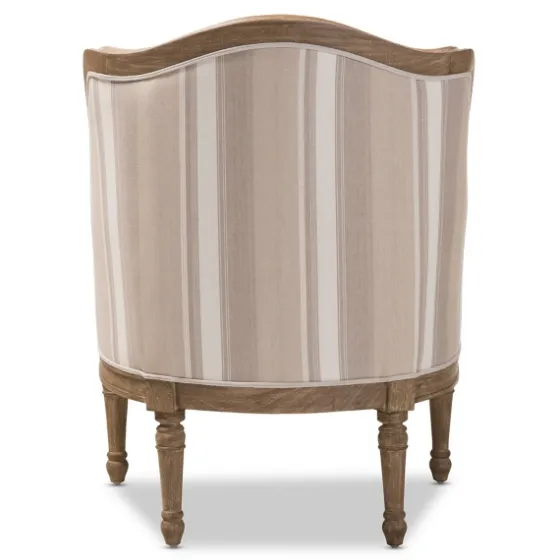 Brown Striped Upholstered Accent Chair-Kirkland's Home Shop