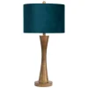 Brown Tapered Base Velvet Shade Table Lamp-Kirkland's Home Outlet