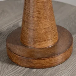 Brown Tapered Base Velvet Shade Table Lamp-Kirkland's Home Outlet