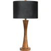 Brown Tapered Base Velvet Shade Table Lamp-Kirkland's Home Outlet