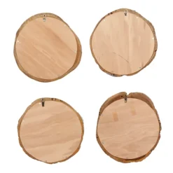 Brown Teak Wood Frame Wall Mirrors, Set Of 4-Kirkland's Home Sale