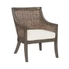 Brown Wicker Wood Curved Back Accent Chair-Kirkland's Home Discount