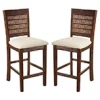 Brown Wilbur Cane Back Counter Stools, Set Of 2-Kirkland's Home Best Sale