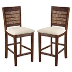 Brown Wilbur Cane Back Counter Stools, Set Of 2-Kirkland's Home Best Sale