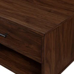 Brown Wood & Black Metal Hairpin Legs Coffee Table-Kirkland's Home New