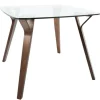 Brown Wood & Glass Midcentury Modern Dining Table-Kirkland's Home Sale