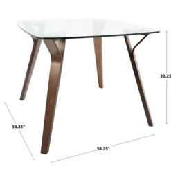 Brown Wood & Glass Midcentury Modern Dining Table-Kirkland's Home Sale