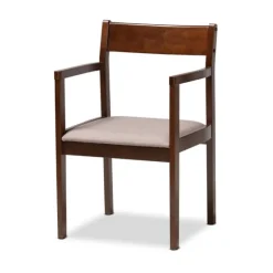 Brown Wood And Beige Upholstered 7-Pc. Dining Set-Kirkland's Home Shop