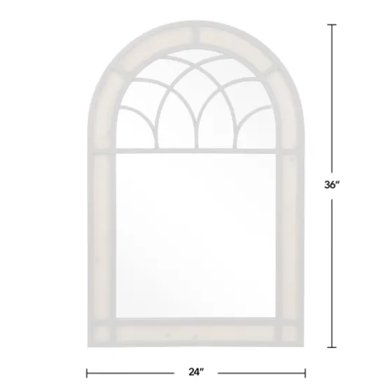 Brown Wood And Black Metal Arch Frame Mirror-Kirkland's Home Outlet