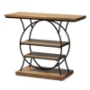 Brown Wood And Metal Circle Center Console Table-Kirkland's Home Best Sale