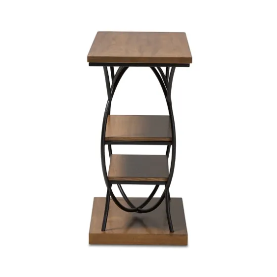 Brown Wood And Metal Circle Center Console Table-Kirkland's Home Best Sale