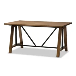 Brown Wood And Metal Linear Base Desk-Kirkland's Home New