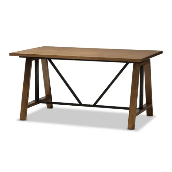 Brown Wood And Metal Linear Base Desk-Kirkland's Home New