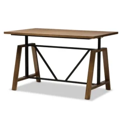 Brown Wood And Metal Linear Base Desk-Kirkland's Home New