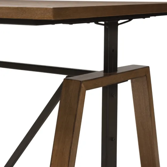 Brown Wood And Metal Linear Base Desk-Kirkland's Home New
