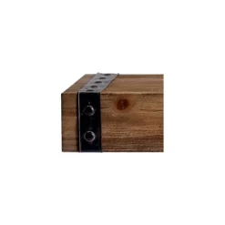 Brown Wood And Metal Shelf, 24 In.-Kirkland's Home Outlet