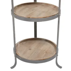 Brown Wood And Metal 3-Tier Side Table-Kirkland's Home Cheap