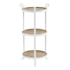 Brown Wood And Metal 3-Tier Side Table-Kirkland's Home Fashion
