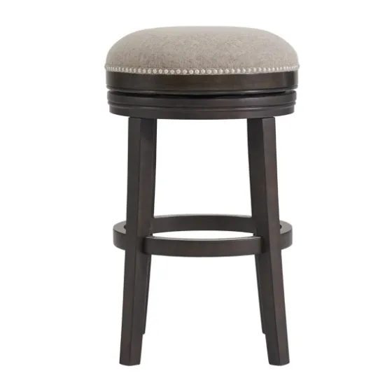 Brown Wood Backless Swivel 2-Pc. Bar Stool Set-Kirkland's Home Cheap