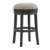 Brown Wood Backless Swivel Bar Stool-Kirkland's Home Discount