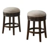 Brown Wood Backless Swivel 2-Pc. Counter Stool Set-Kirkland's Home Cheap