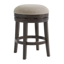 Brown Wood Backless Swivel 2-Pc. Counter Stool Set-Kirkland's Home Cheap