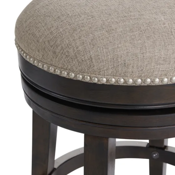 Brown Wood Backless Swivel 2-Pc. Counter Stool Set-Kirkland's Home Cheap