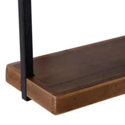 Brown Wood Black Metal Frame 3-Pc. Wall Shelves-Kirkland's Home Online