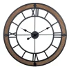 Brown Wood Black Metal Open Cut Out Wall Clock-Kirkland's Home Sale
