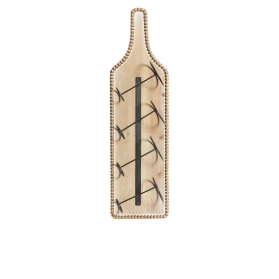 Brown Wood Bottle Frame Metal Bracket Wine Holder-Kirkland's Home Flash Sale