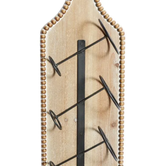 Brown Wood Bottle Frame Metal Bracket Wine Holder-Kirkland's Home Flash Sale