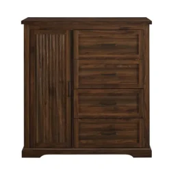 Brown Wood Cabinet And 4-Drawer Wardrobe-Kirkland's Home Discount