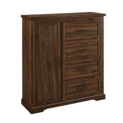 Brown Wood Cabinet And 4-Drawer Wardrobe-Kirkland's Home Discount
