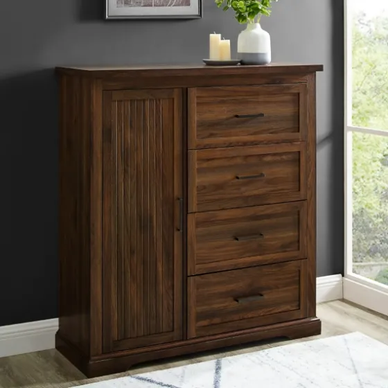 Brown Wood Cabinet And 4-Drawer Wardrobe-Kirkland's Home Discount