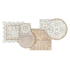 Brown Wood Geometric Layered Shapes Wall Plaque-Kirkland's Home Outlet
