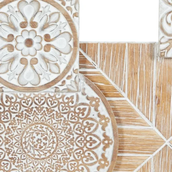 Brown Wood Geometric Layered Shapes Wall Plaque-Kirkland's Home Outlet