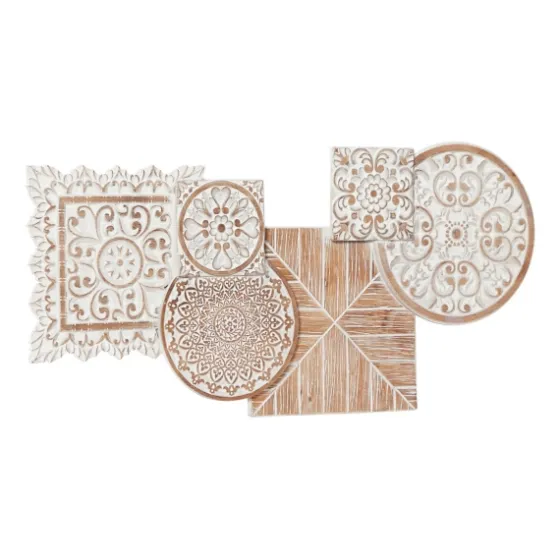 Brown Wood Geometric Layered Shapes Wall Plaque-Kirkland's Home Outlet