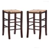 Brown Wood Grass Backless 2-Pc. Counter Stool Set-Kirkland's Home Discount