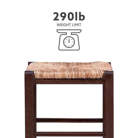 Brown Wood Grass Backless 2-Pc. Counter Stool Set-Kirkland's Home Discount